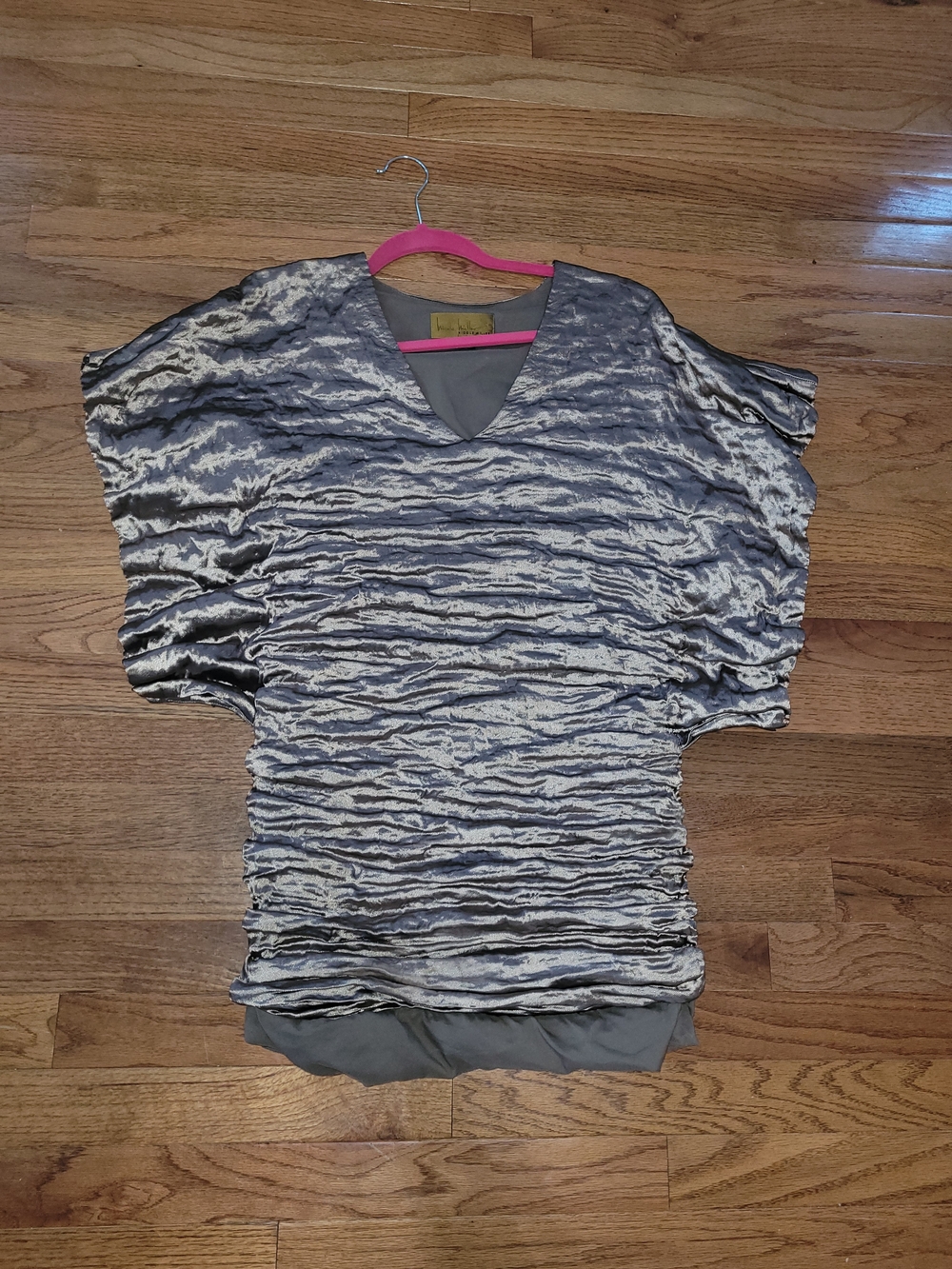 Nicole Miller  V-Neck Shimmery Top